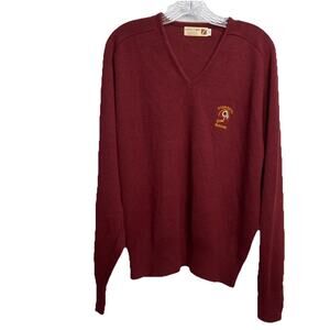 Vintage Washington Redskins Acrylic V-Neck Sweater LOGO 7 INC Mens XL USA
